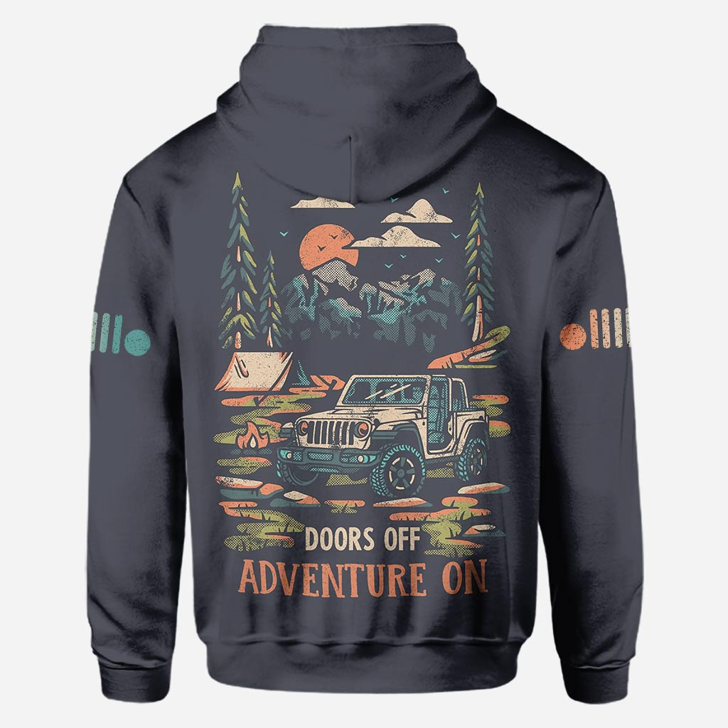Personalized Adventure Jeep Hoodie All Over Print Custom Name Gift All Over Shirt GradoCreations
