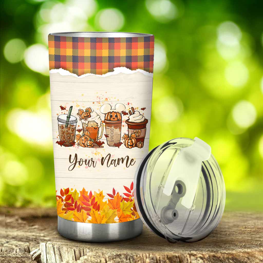 Personalized Fall Tumbler Custom Name It's The Most Wonderful Time Gift Tumbler GradoCreations