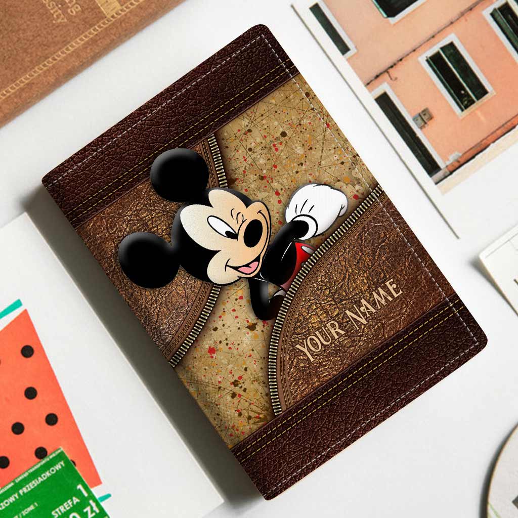 Personalized Disney Mouse Passport Holder Custom Name Gift for Travelers Passport Holder GradoCreations