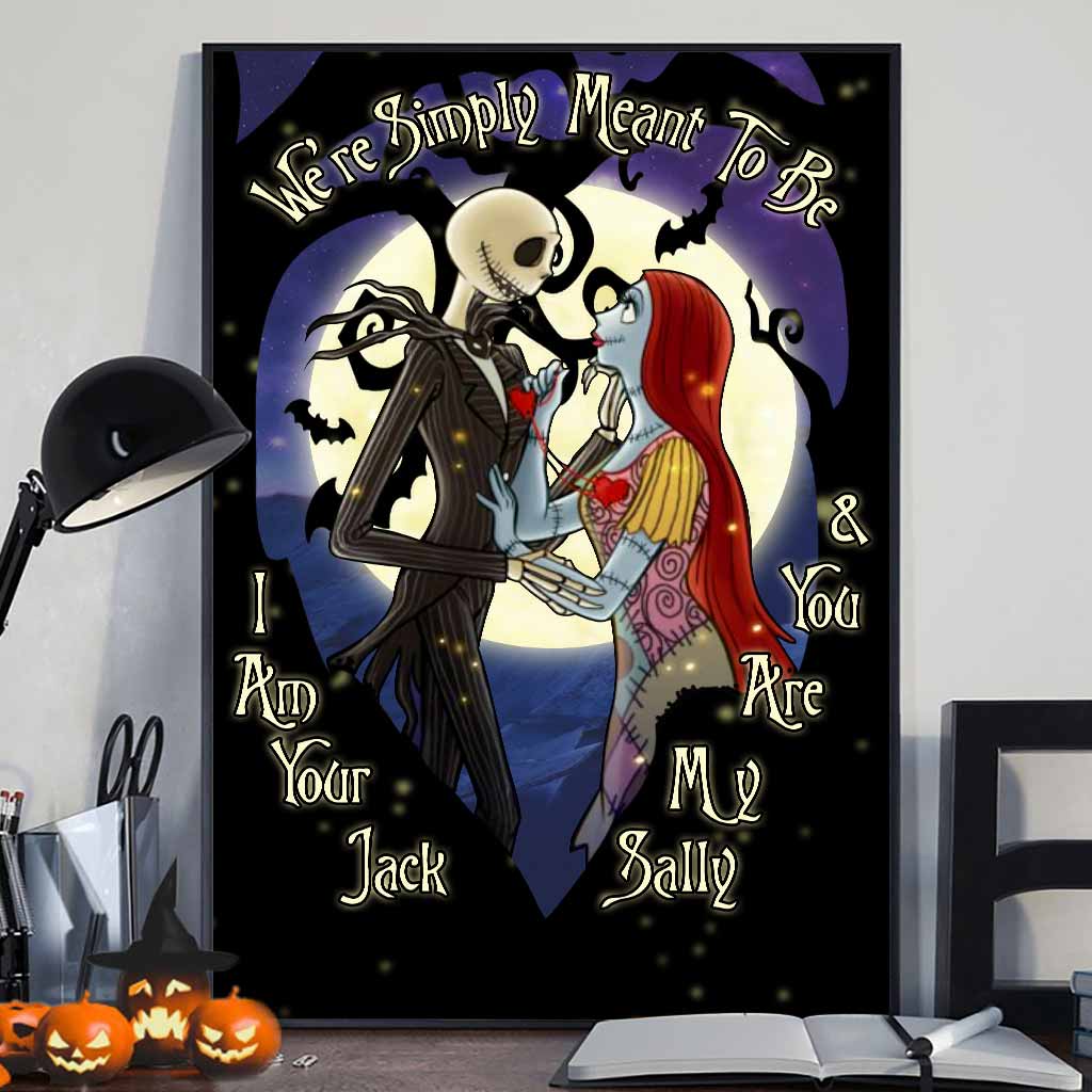 Personalized Nightmare Before Christmas Poster Custom Names Halloween Gift Canvas and Poster GradoCreations