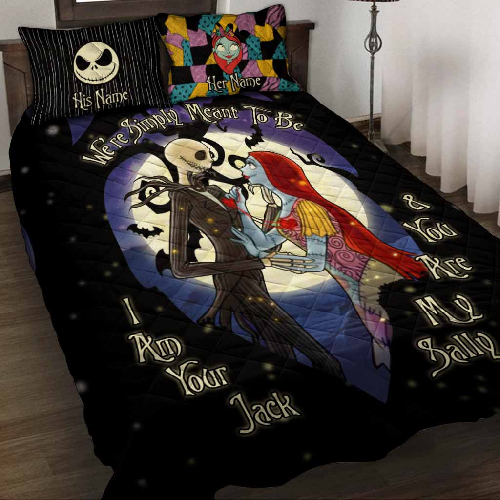 Personalized Nightmare Quilt Set Custom Couple Gift for Anniversary Quilt Set GradoCreations