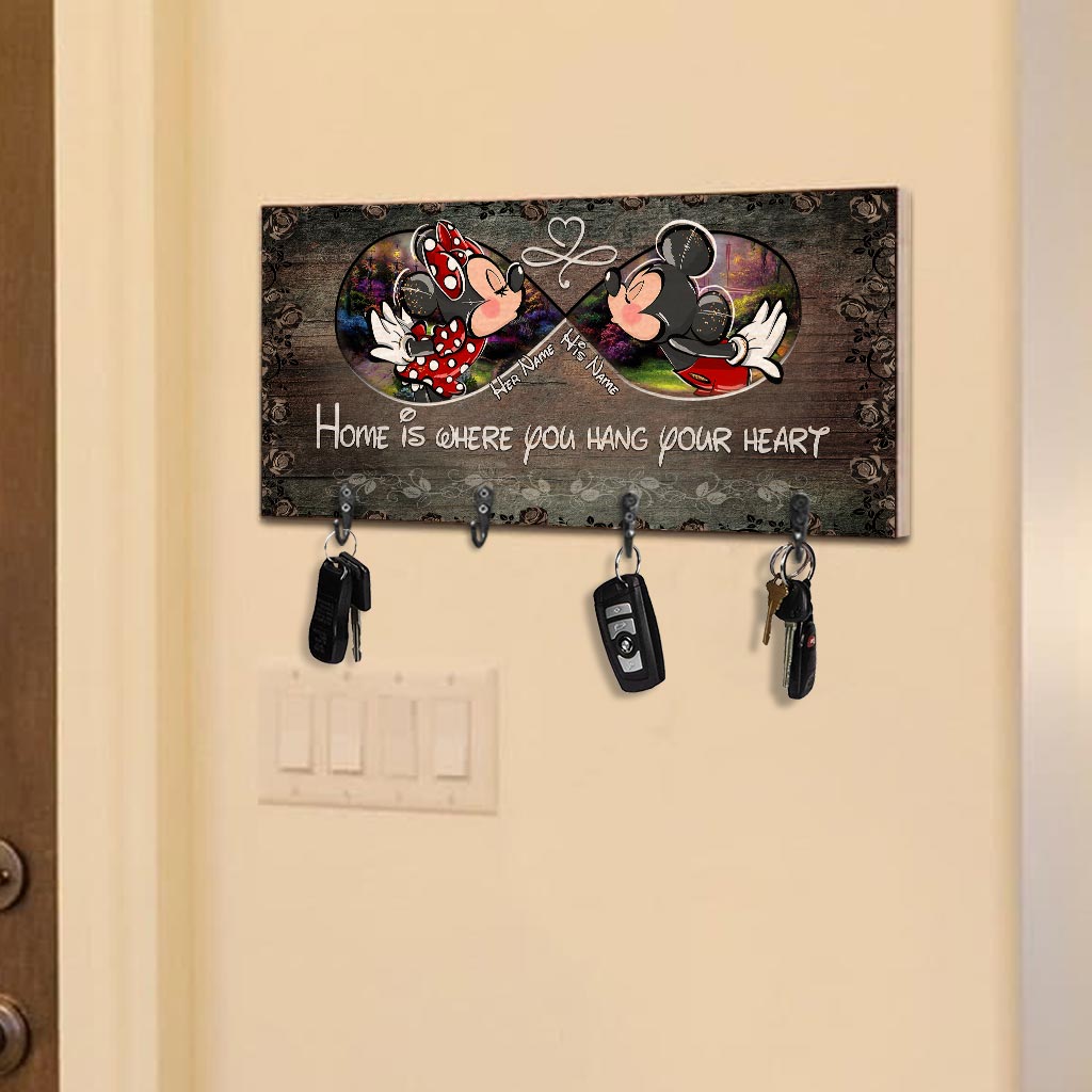 Personalized Mickey Mouse Key Rack Custom Name Gift for Home Key Rack GradoCreations