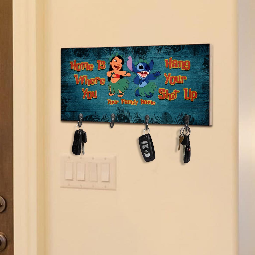 Personalized Ohana Key Rack Custom Family Name Gift for Home Key Rack GradoCreations