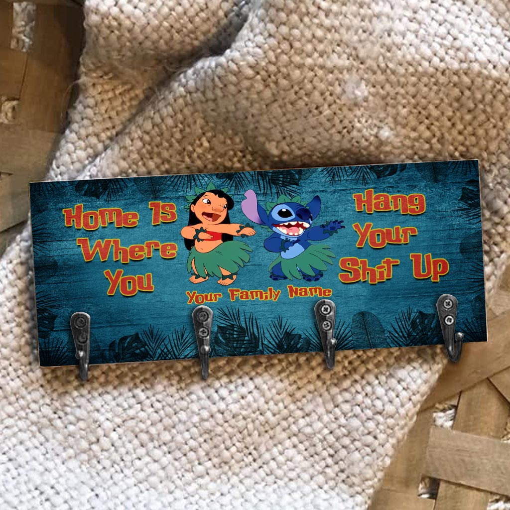Personalized Ohana Key Rack Custom Family Name Gift for Home Key Rack GradoCreations