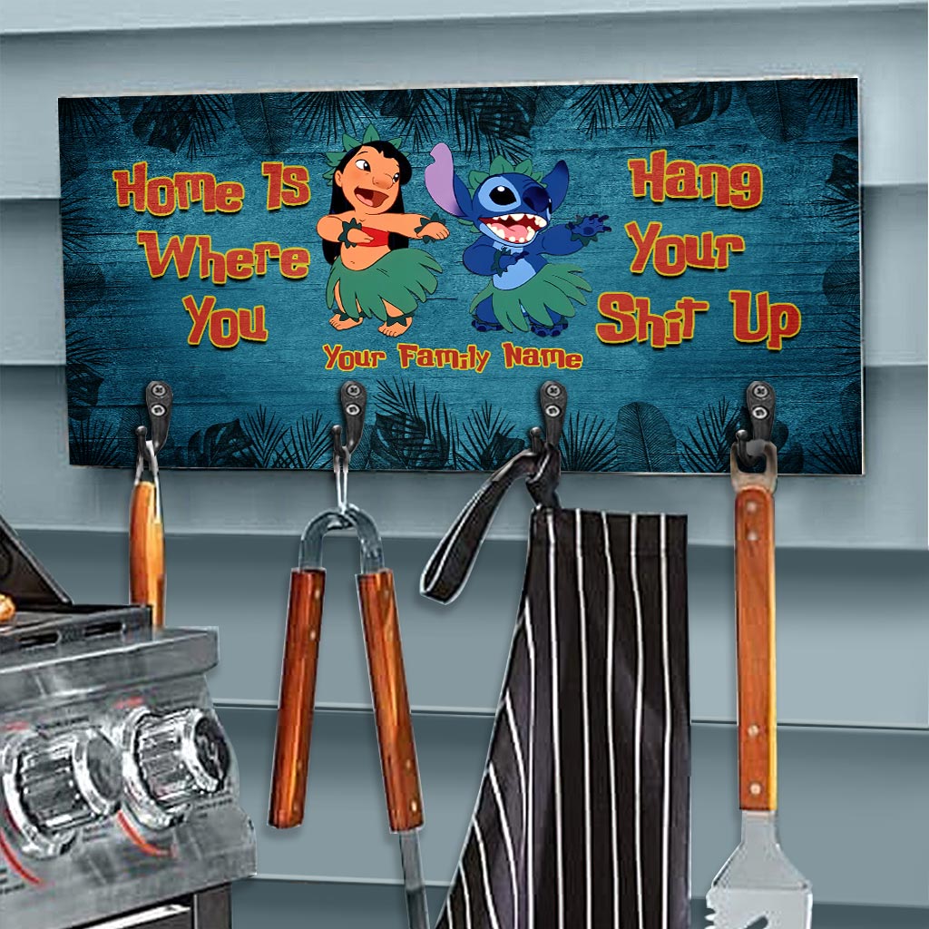 Personalized Ohana Key Rack Custom Family Name Gift for Home Key Rack GradoCreations