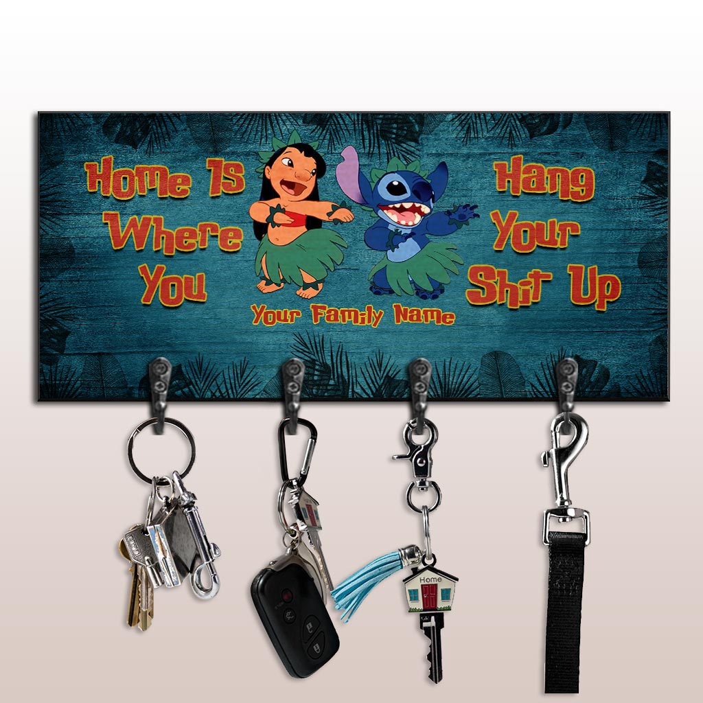 Personalized Ohana Key Rack Custom Family Name Gift for Home Key Rack GradoCreations