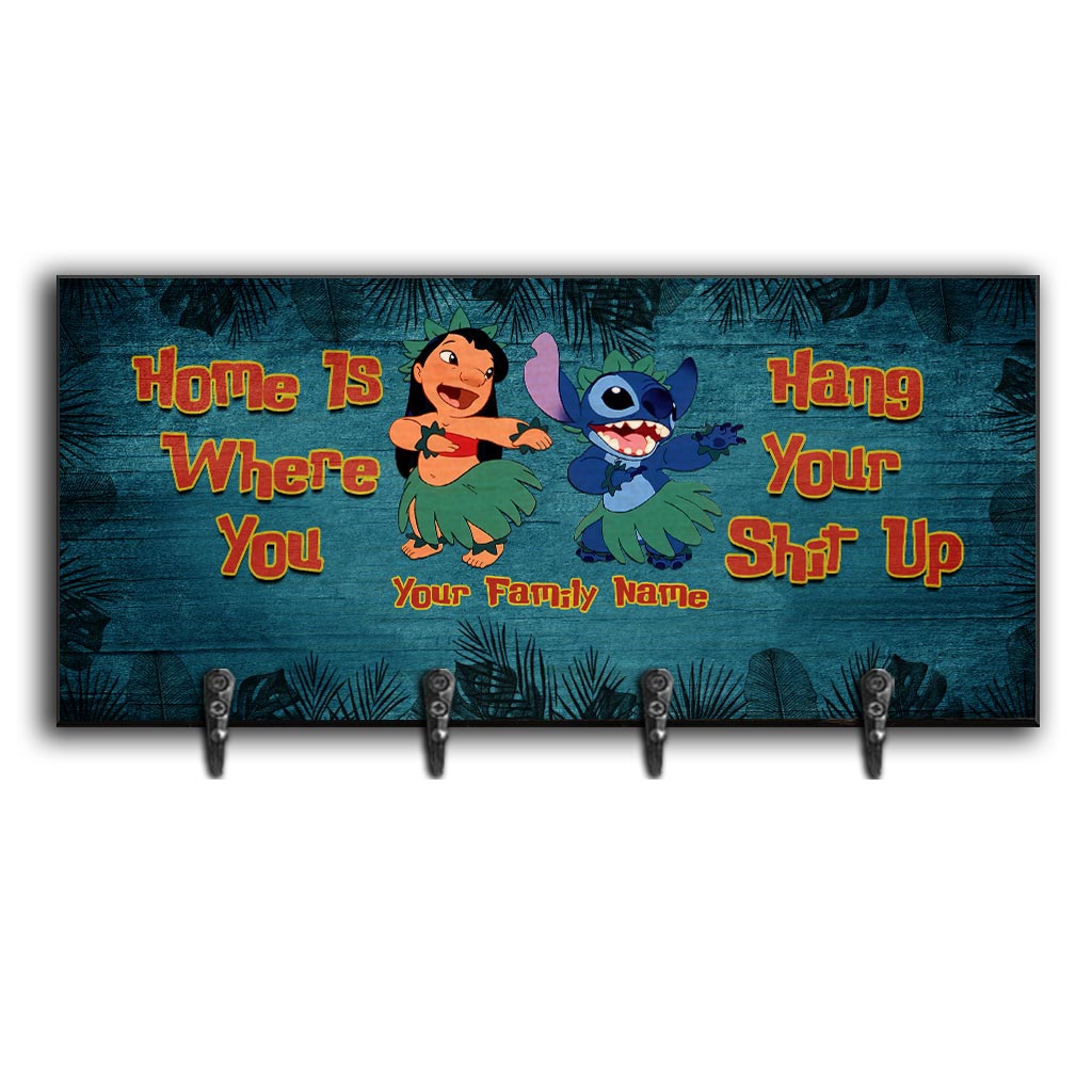 Personalized Ohana Key Rack Custom Family Name Gift for Home Key Rack GradoCreations