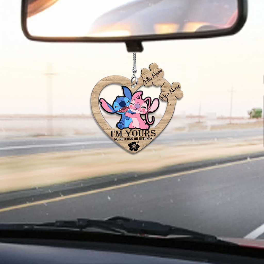 Personalized I’m Yours Car Ornament Custom Name Gift for Couples Car Ornament GradoCreations