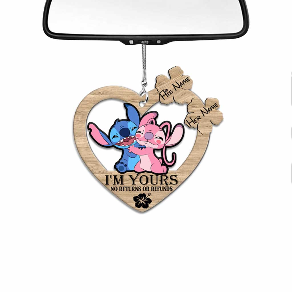Personalized I’m Yours Car Ornament Custom Name Gift for Couples Car Ornament GradoCreations