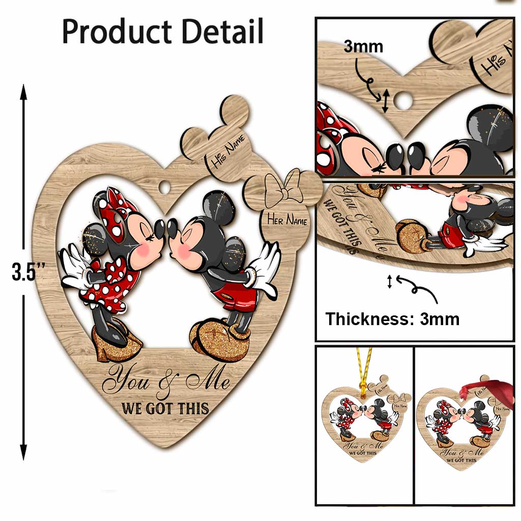 Personalized Christmas Mouse Ornament Custom Name Gift Ornament GradoCreations
