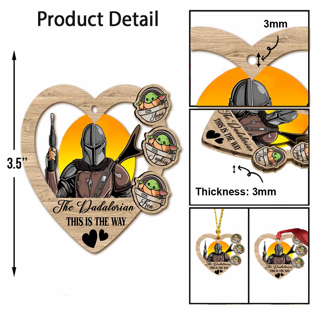 Personalized The Mandalorian Christmas Ornament Custom Gift Ornament GradoCreations