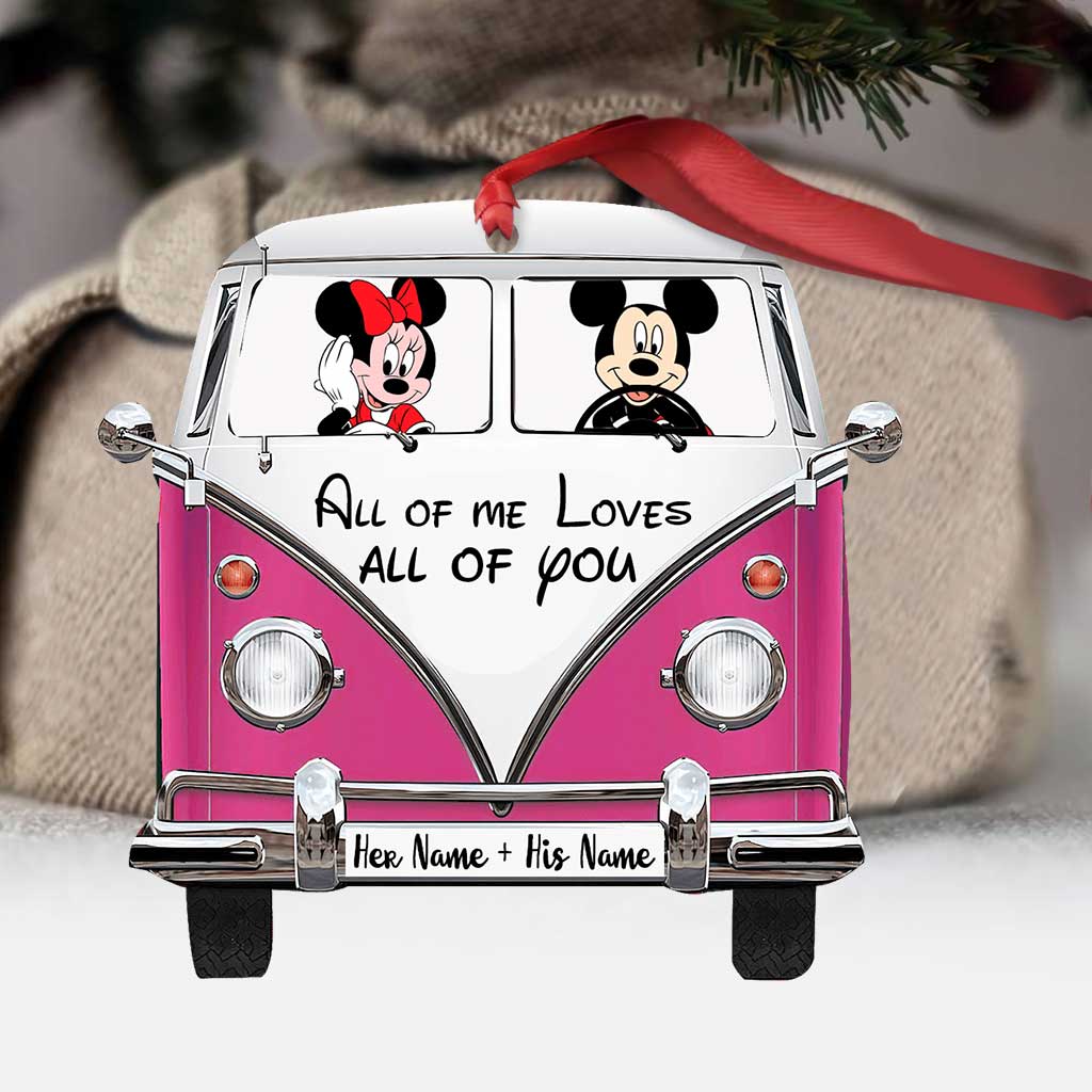 Personalized Christmas Mouse Ornament Custom Name Gift for Couples Ornament GradoCreations