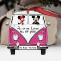 Personalized Christmas Mouse Ornament Custom Name Gift for Couples Ornament GradoCreations
