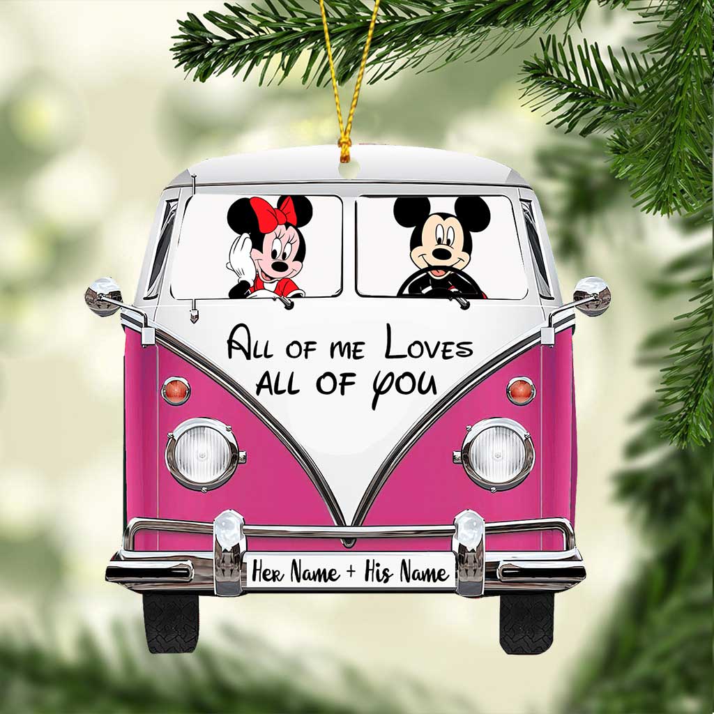 Personalized Christmas Mouse Ornament Custom Name Gift for Couples Ornament GradoCreations