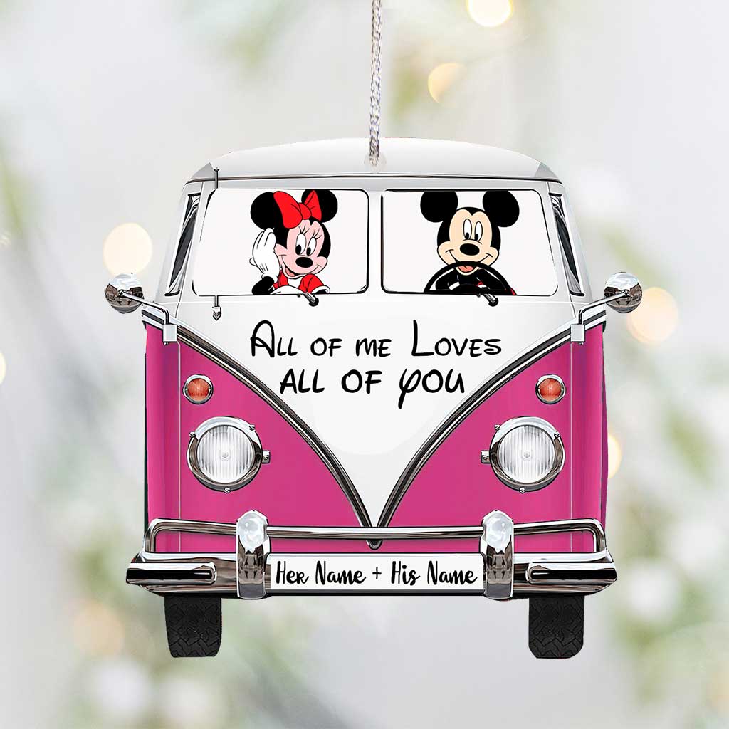 Personalized Christmas Mouse Ornament Custom Name Gift for Couples Ornament GradoCreations