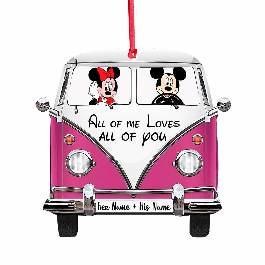 Personalized Christmas Mouse Ornament Custom Name Gift for Couples Ornament GradoCreations