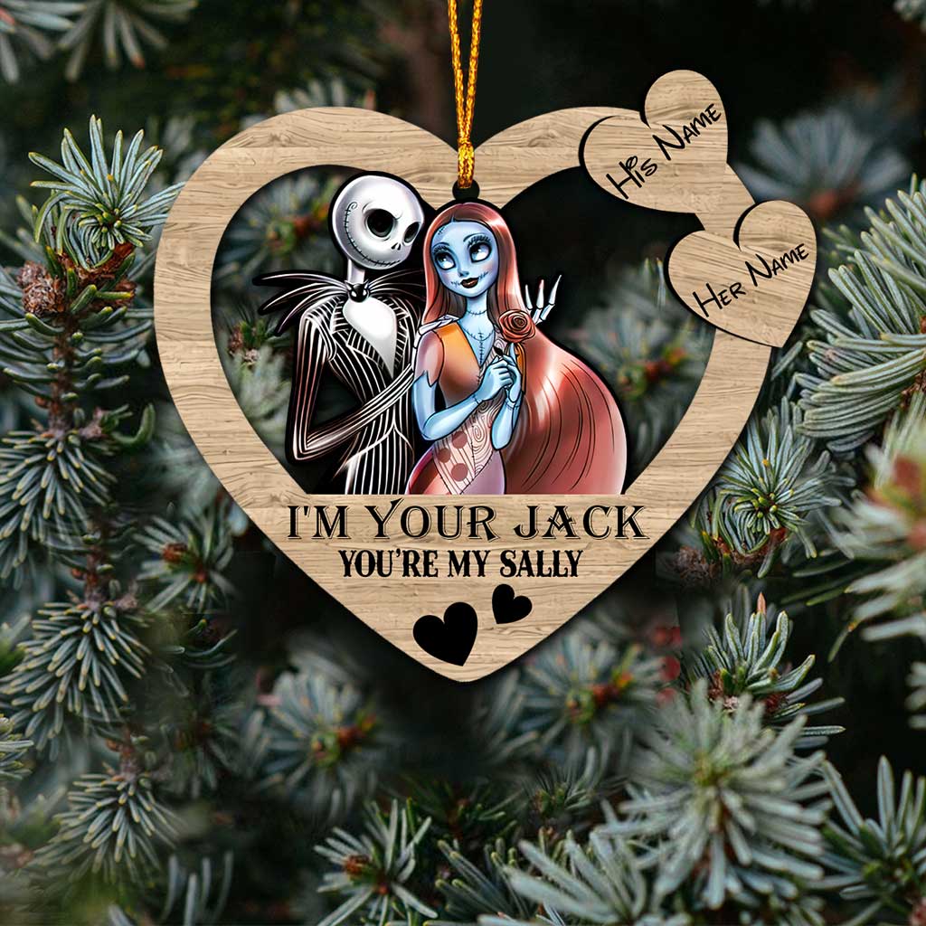 Personalized Christmas Nightmare Ornament Custom Names Gift for Couples Ornament GradoCreations