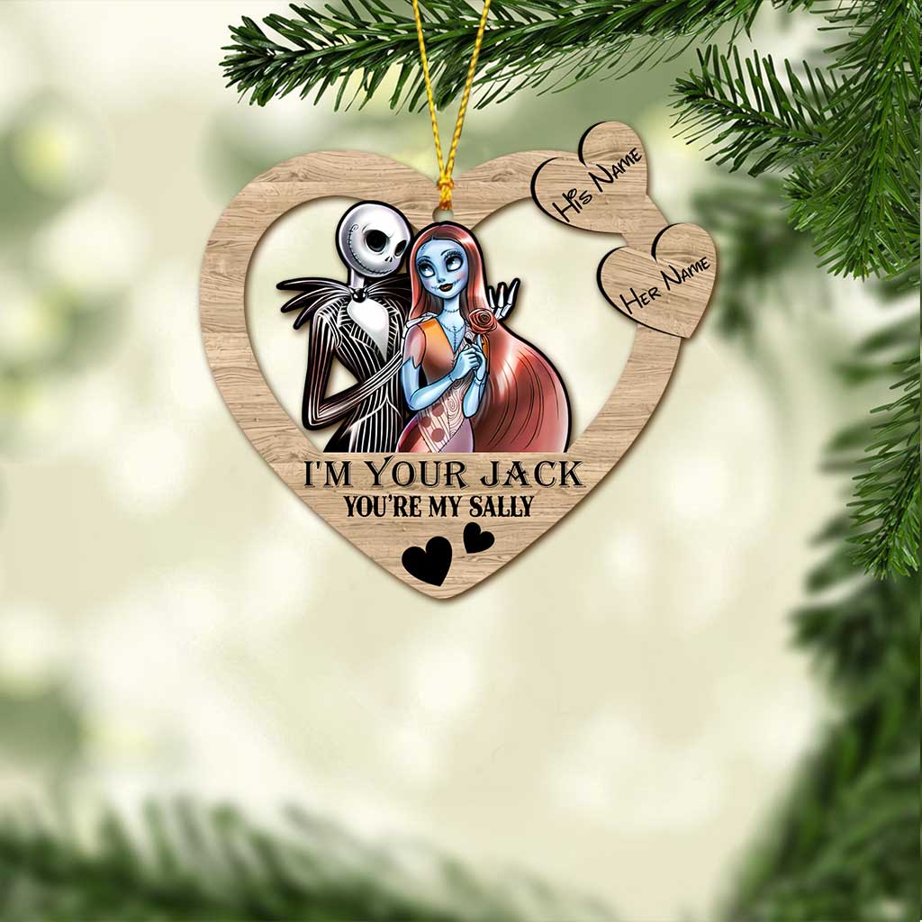 Personalized Christmas Nightmare Ornament Custom Names Gift for Couples Ornament GradoCreations