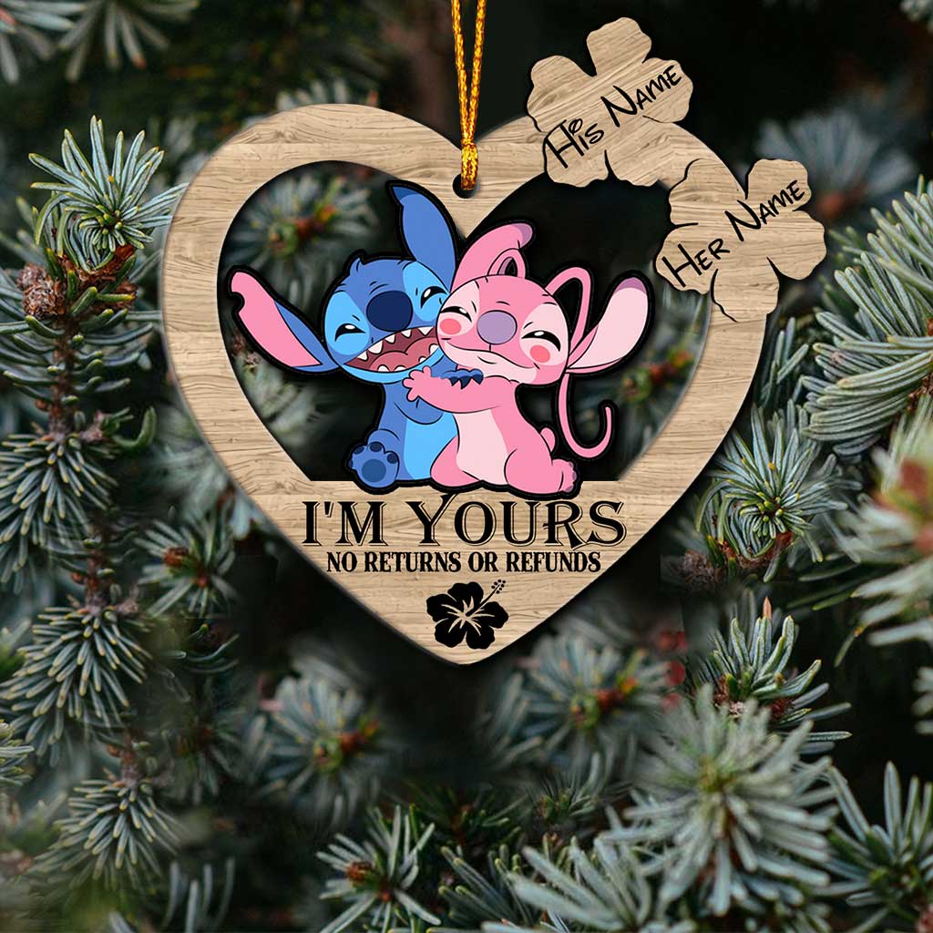 Personalized Christmas Ohana Ornament Custom Name Gift for Couples Ornament GradoCreations
