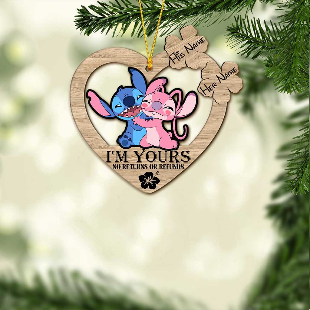 Personalized Christmas Ohana Ornament Custom Name Gift for Couples Ornament GradoCreations