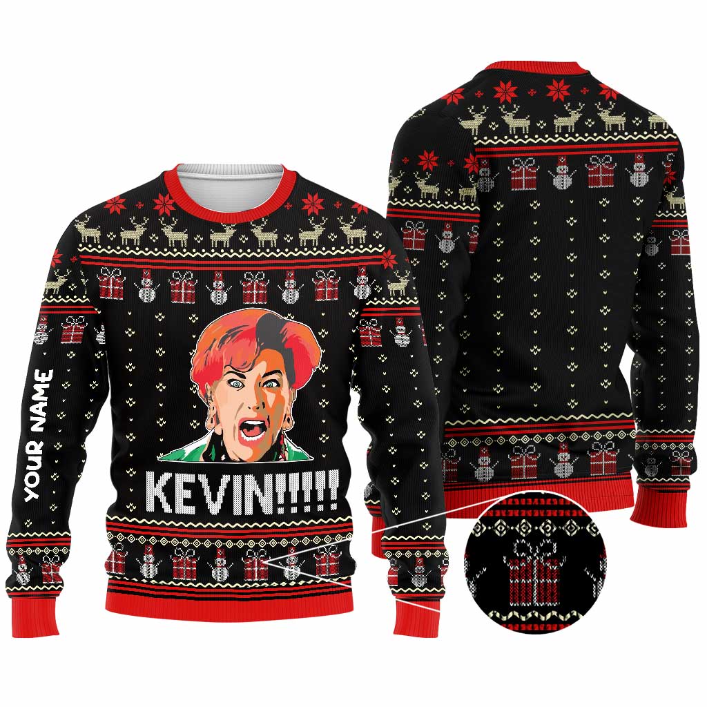 Personalized Christmas Sweater Custom Name Festive Gift Sweater GradoCreations