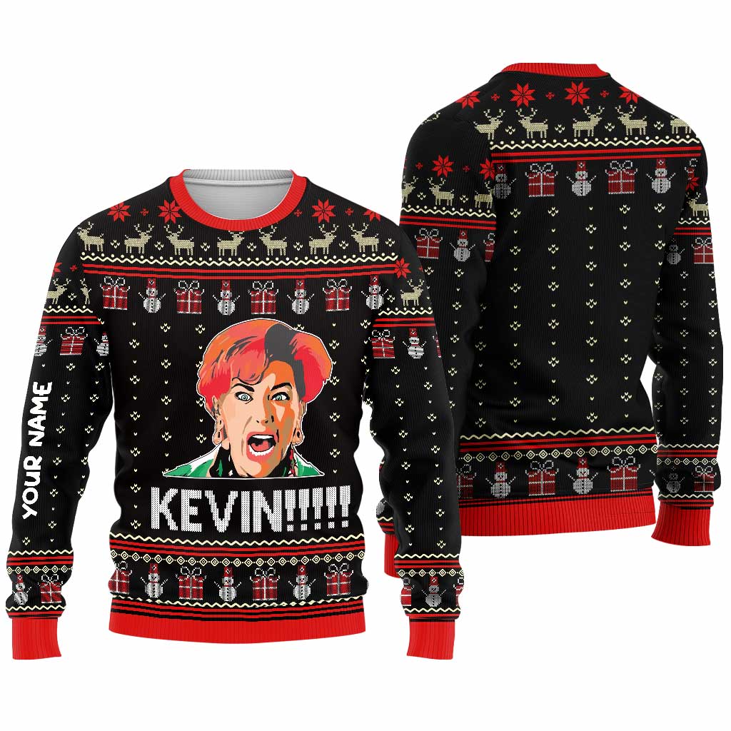 Personalized Christmas Sweater Custom Name Festive Gift Sweater GradoCreations