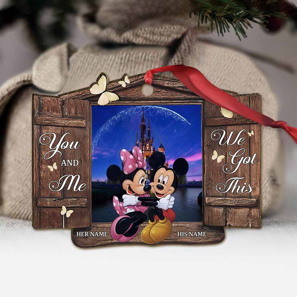 Personalized Christmas Mouse Ornament Custom Name Gift for Couples Ornament GradoCreations