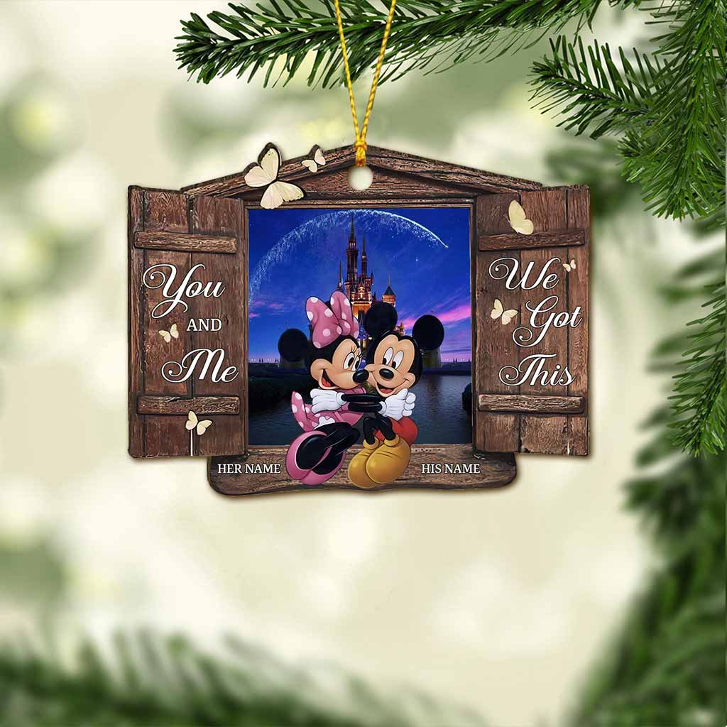 Personalized Christmas Mouse Ornament Custom Name Gift for Couples Ornament GradoCreations