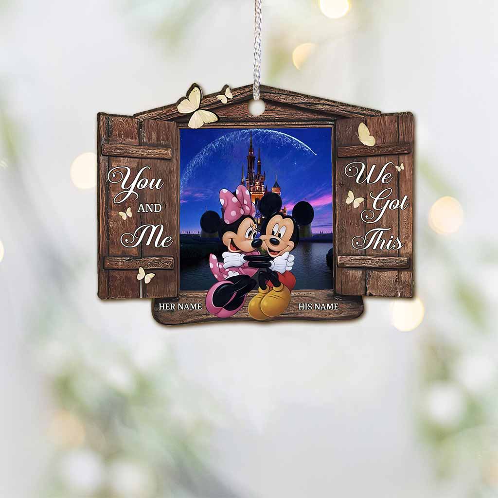 Personalized Christmas Mouse Ornament Custom Name Gift for Couples Ornament GradoCreations