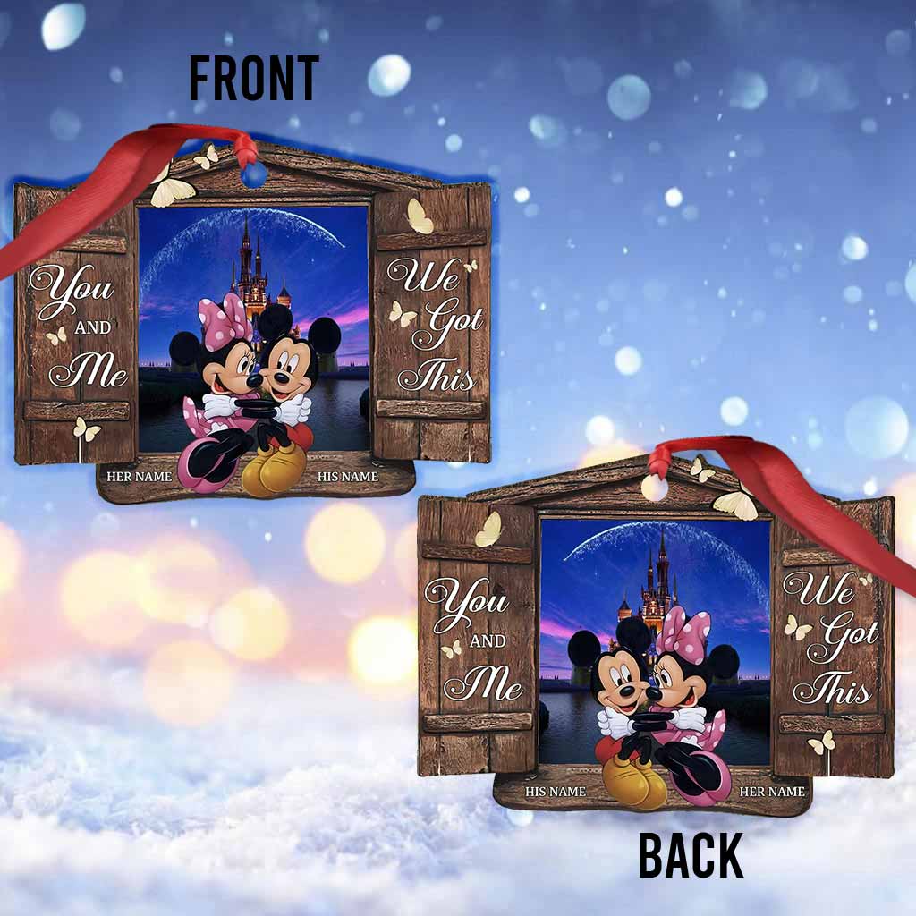 Personalized Christmas Mouse Ornament Custom Name Gift for Couples Ornament GradoCreations