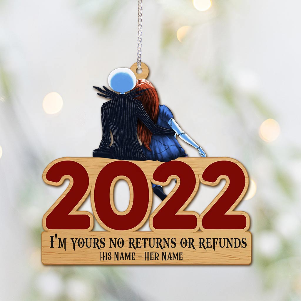 Personalized Nightmare Before Christmas Ornament Custom Name Holiday Gift One-sided Ornament GradoCreations