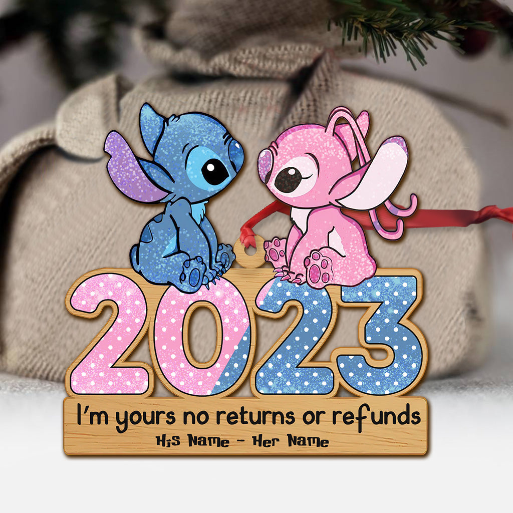 Personalized Acrylic Ohana Christmas Ornament Custom Names 2023 Gift One-sided Ornament GradoCreations