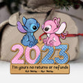 Personalized Acrylic Ohana Christmas Ornament Custom Names 2023 Gift One-sided Ornament GradoCreations
