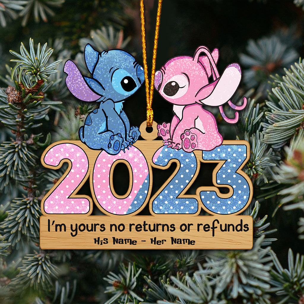 Personalized Acrylic Ohana Christmas Ornament Custom Names 2023 Gift One-sided Ornament GradoCreations
