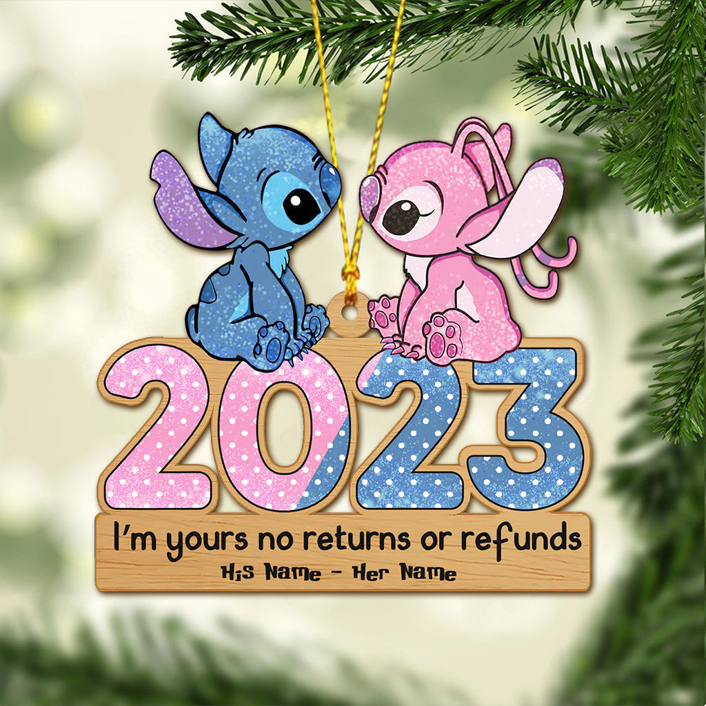 Personalized Acrylic Ohana Christmas Ornament Custom Names 2023 Gift One-sided Ornament GradoCreations