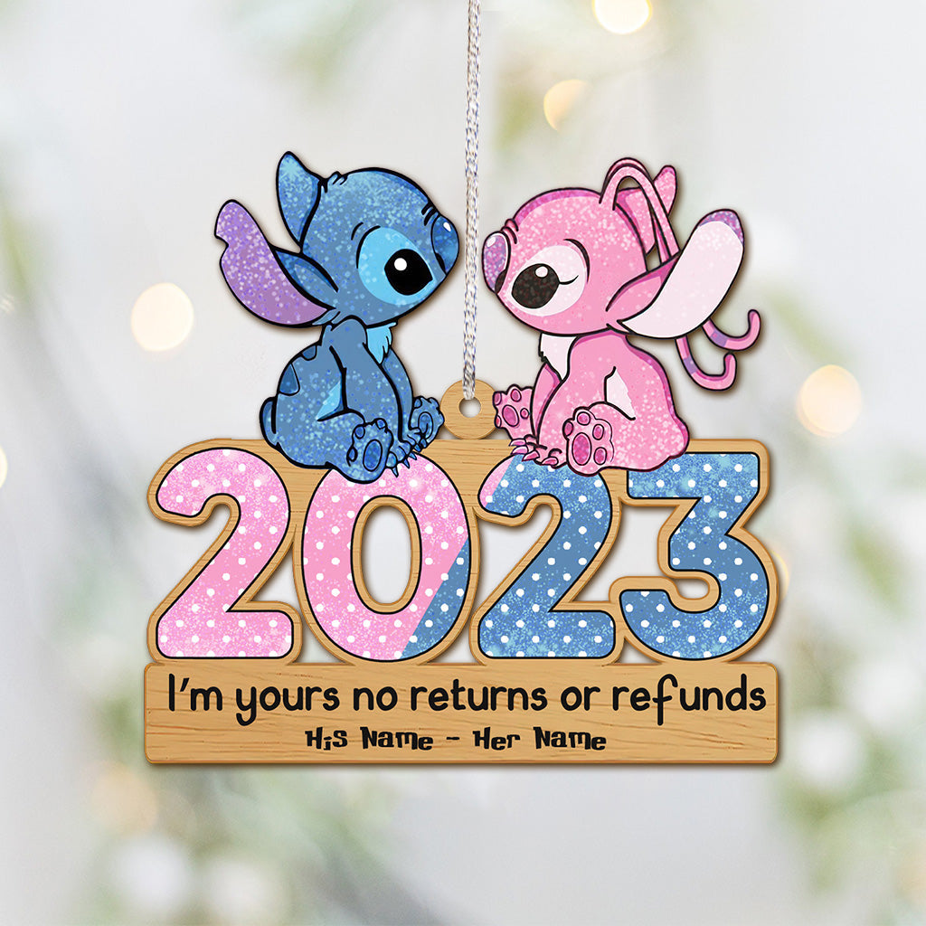 Personalized Acrylic Ohana Christmas Ornament Custom Names 2023 Gift One-sided Ornament GradoCreations