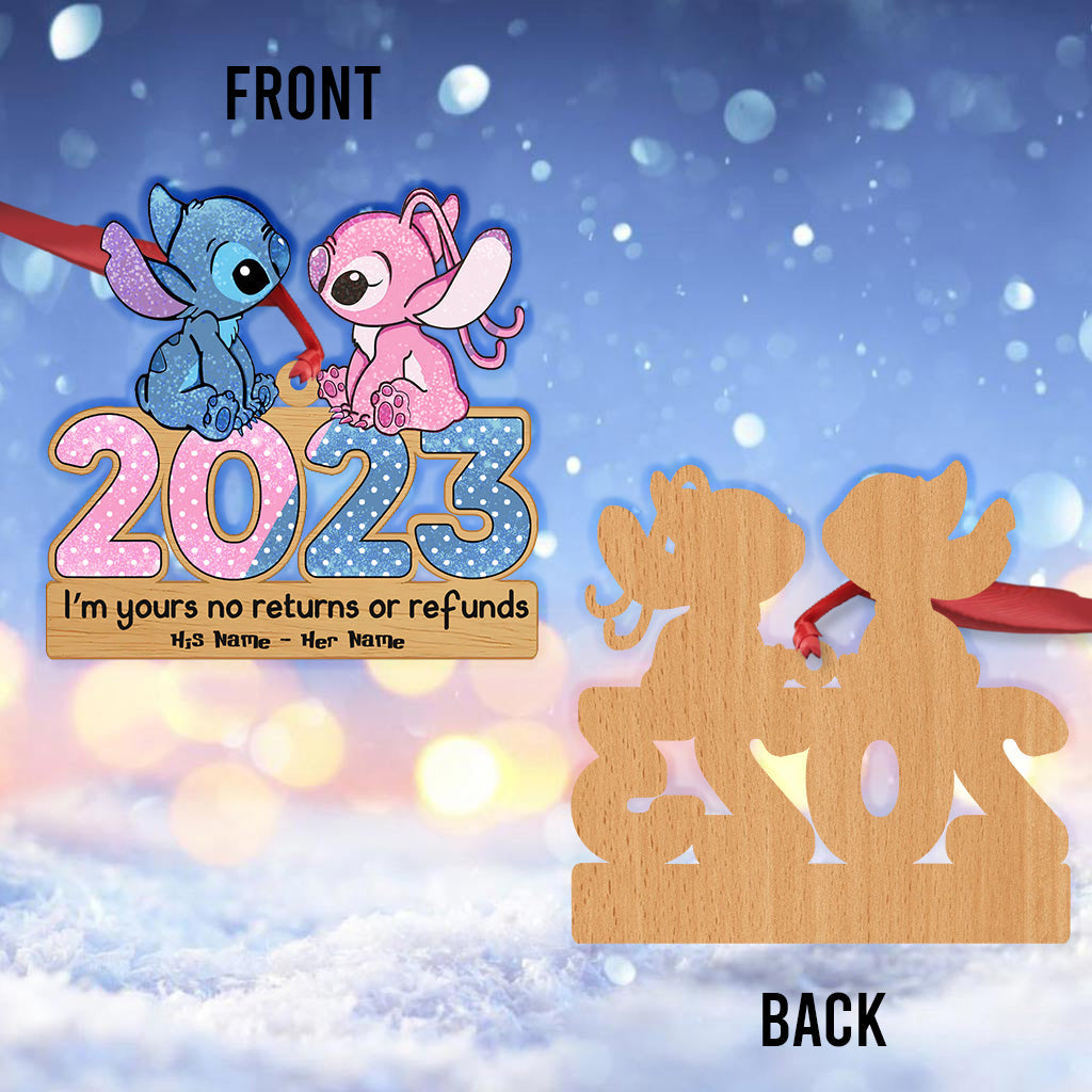Personalized Acrylic Ohana Christmas Ornament Custom Names 2023 Gift One-sided Ornament GradoCreations