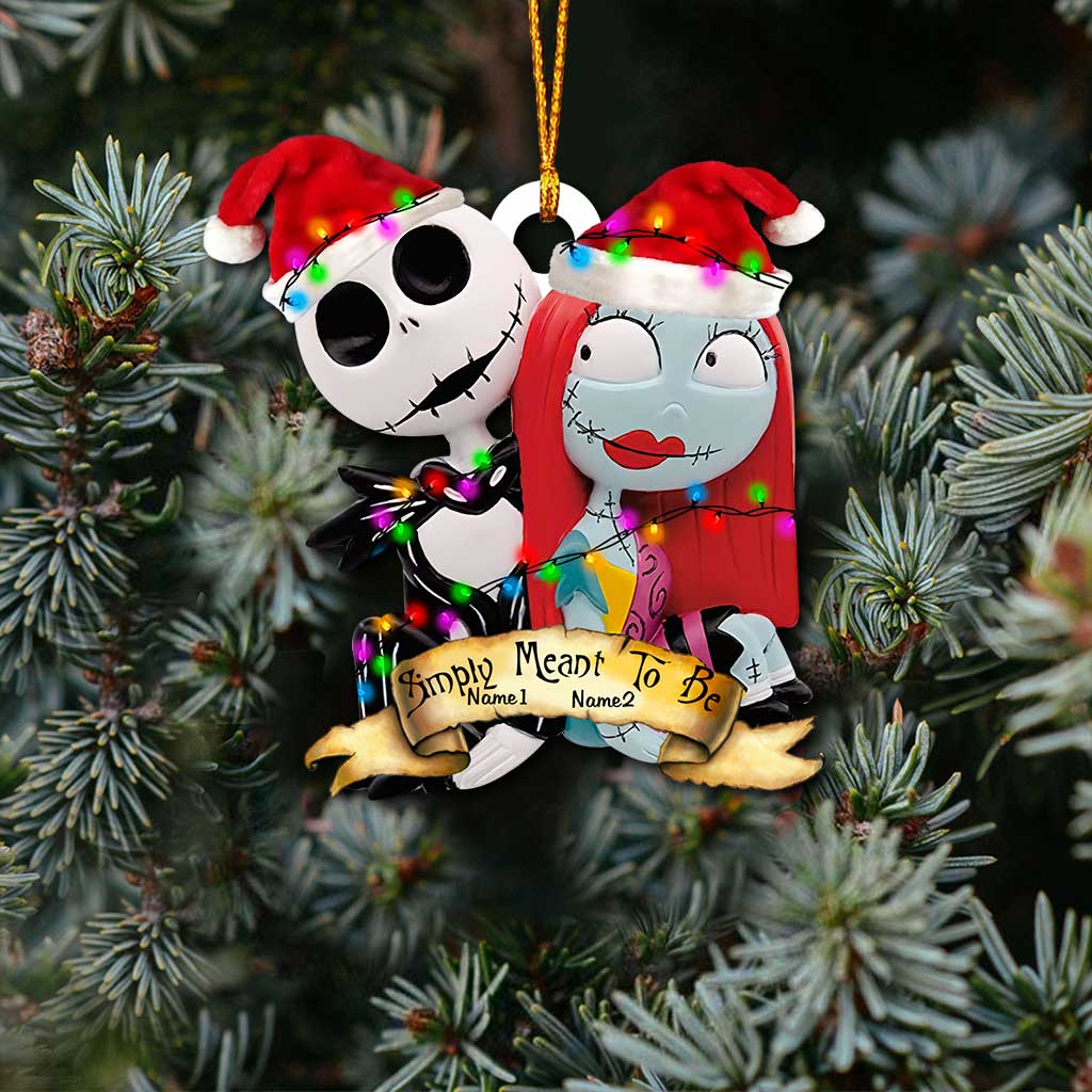 Personalized Nightmare Before Christmas Ornament Custom Name Gift for Couples Ornament GradoCreations