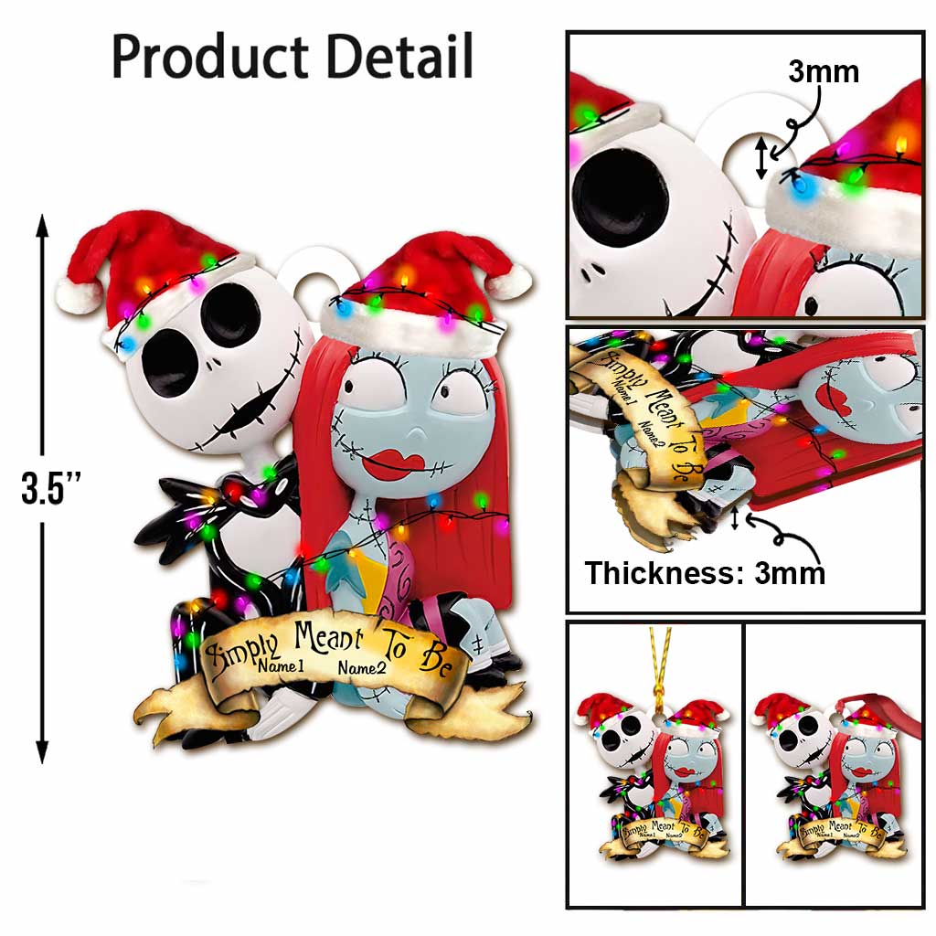 Personalized Nightmare Before Christmas Ornament Custom Name Gift for Couples Ornament GradoCreations