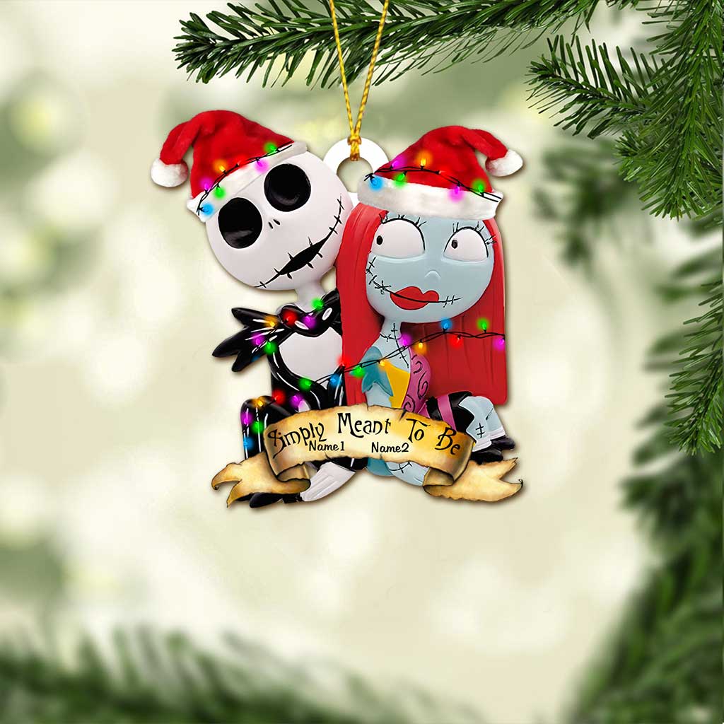 Personalized Nightmare Before Christmas Ornament Custom Name Gift for Couples Ornament GradoCreations
