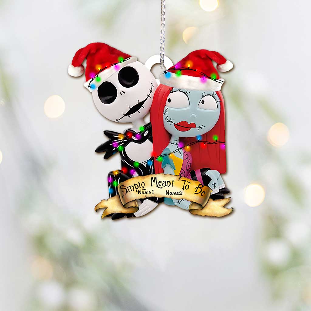 Personalized Nightmare Before Christmas Ornament Custom Name Gift for Couples Ornament GradoCreations