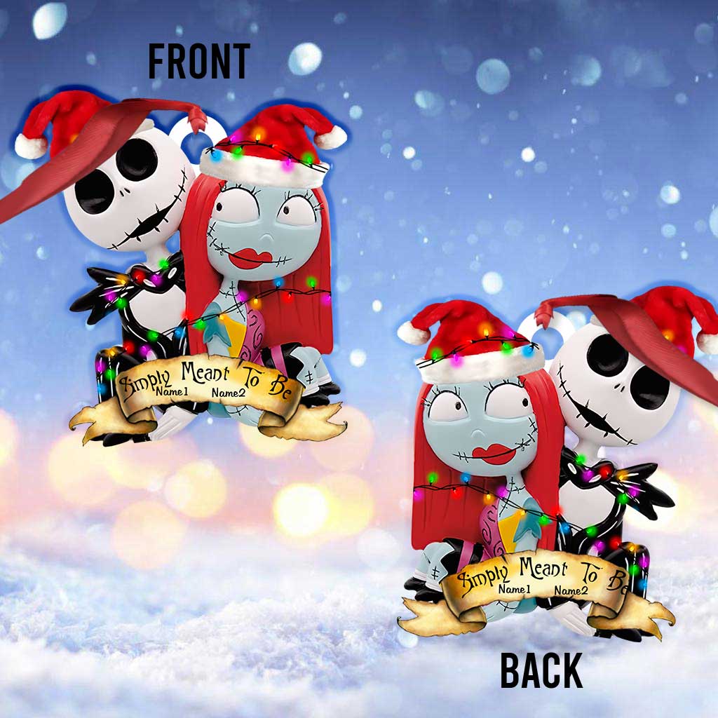 Personalized Nightmare Before Christmas Ornament Custom Name Gift for Couples Ornament GradoCreations