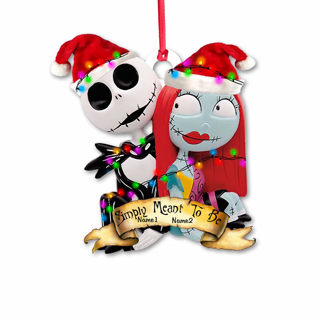 Personalized Nightmare Before Christmas Ornament Custom Name Gift for Couples Ornament GradoCreations