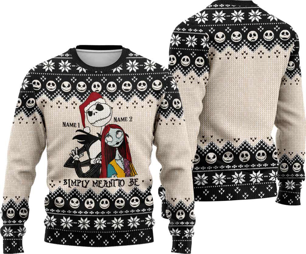 Personalized Christmas Sweater Unique Nightmare Before Christmas Gift Sweater GradoCreations