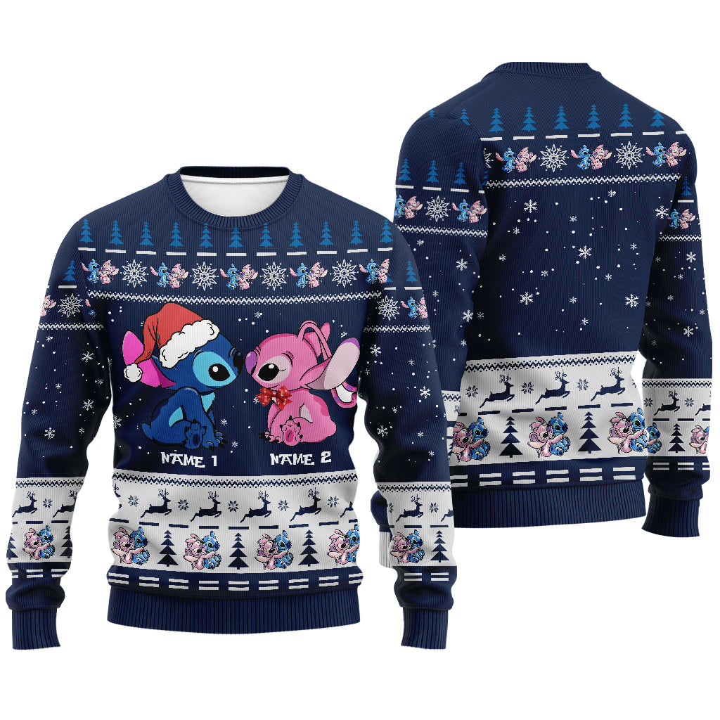 Personalized Aloha Ohana Christmas Sweater Custom Names Sweater GradoCreations