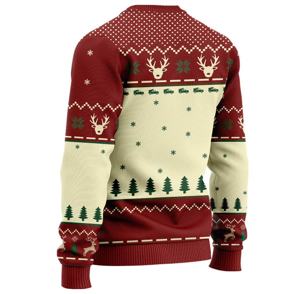 Personalized Christmas Sweater with Faux Wool Design for Family & Friends Sweater GradoCreations
