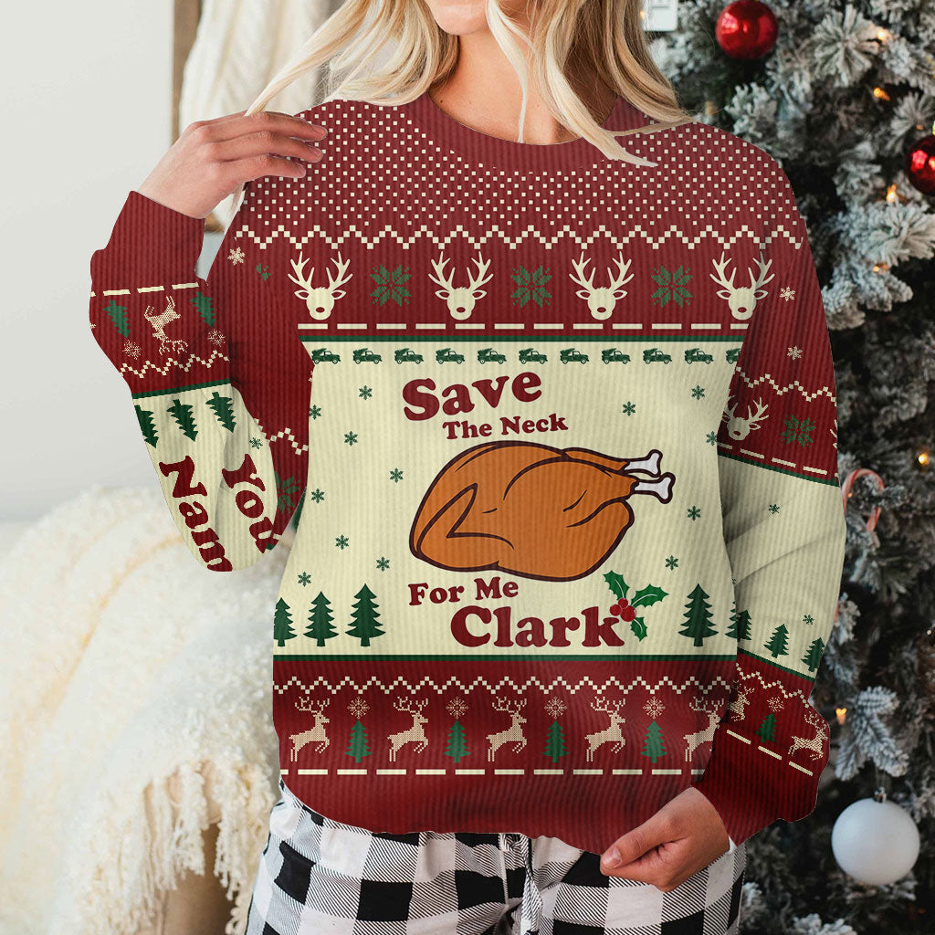Personalized Christmas Sweater with Faux Wool Design for Family & Friends Sweater GradoCreations