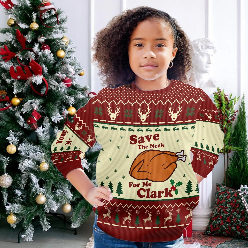 Personalized Christmas Sweater with Faux Wool Design for Family & Friends Sweater GradoCreations