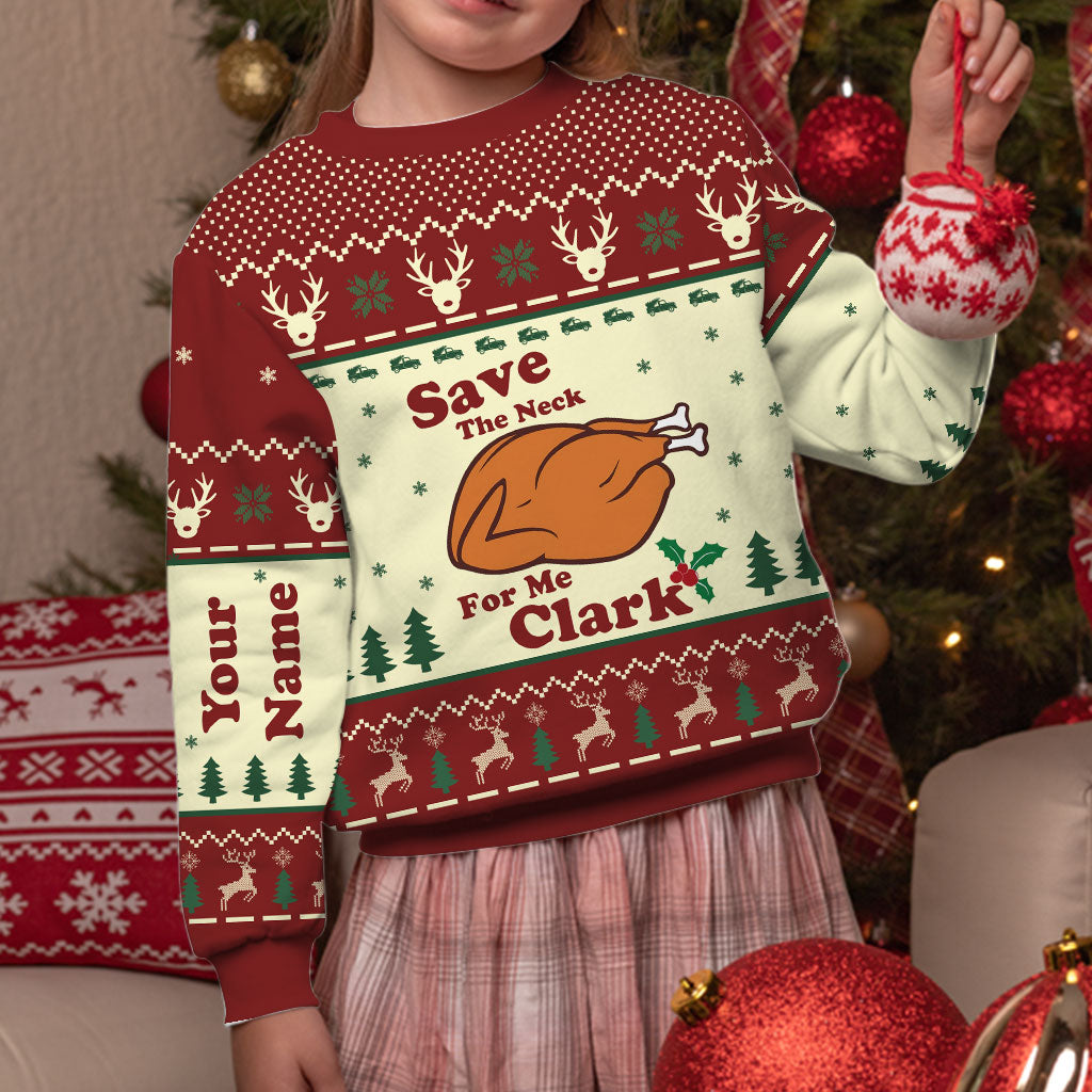 Personalized Christmas Sweater with Faux Wool Design for Family & Friends Sweater GradoCreations