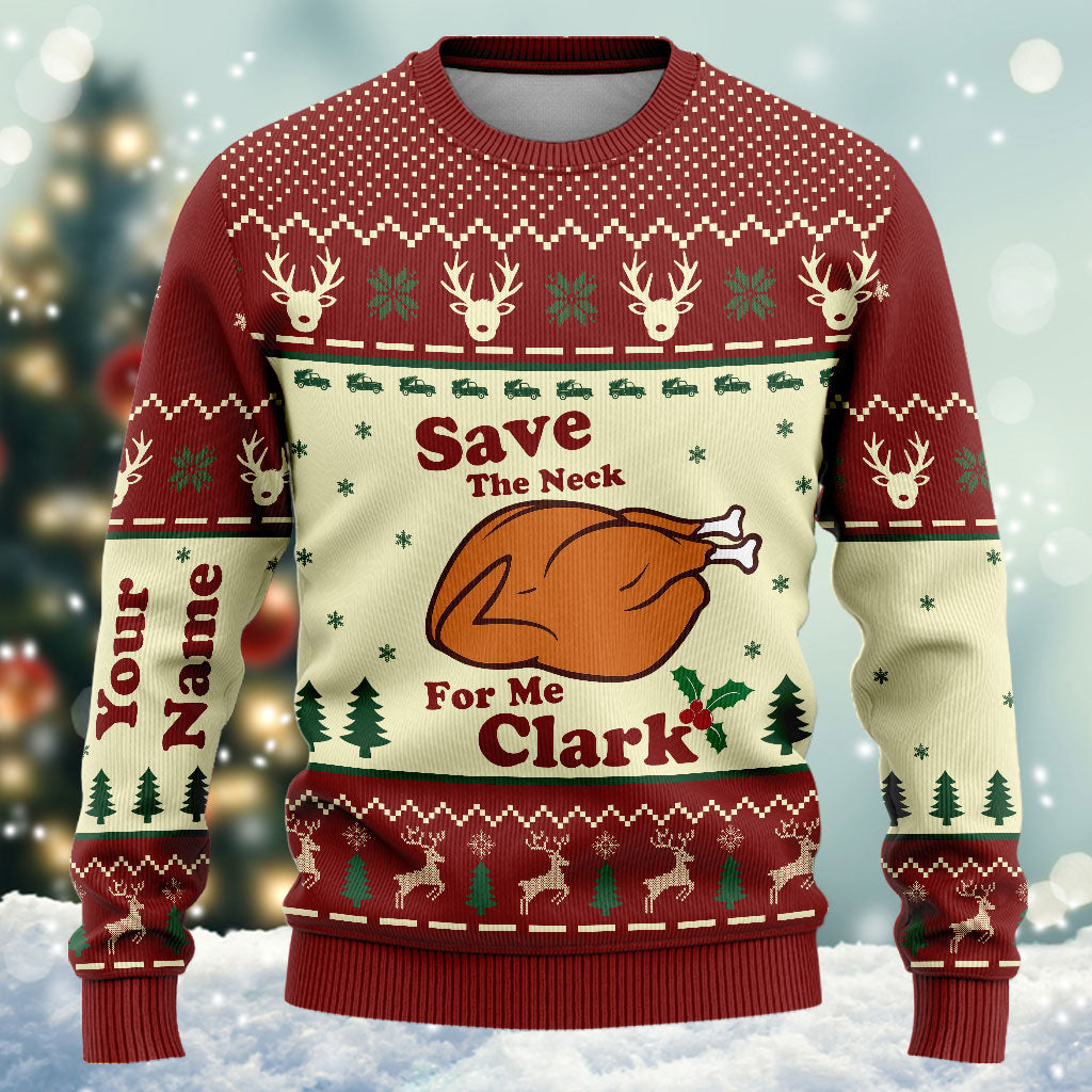 Personalized Christmas Sweater with Faux Wool Design for Family & Friends Sweater GradoCreations